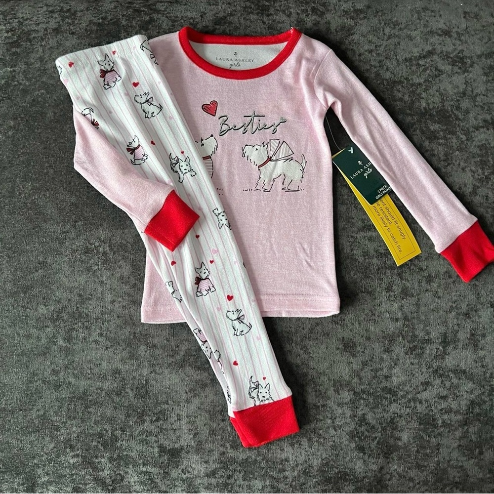 Laura Ashley Girl’s Puppy Pajamas Size 2T